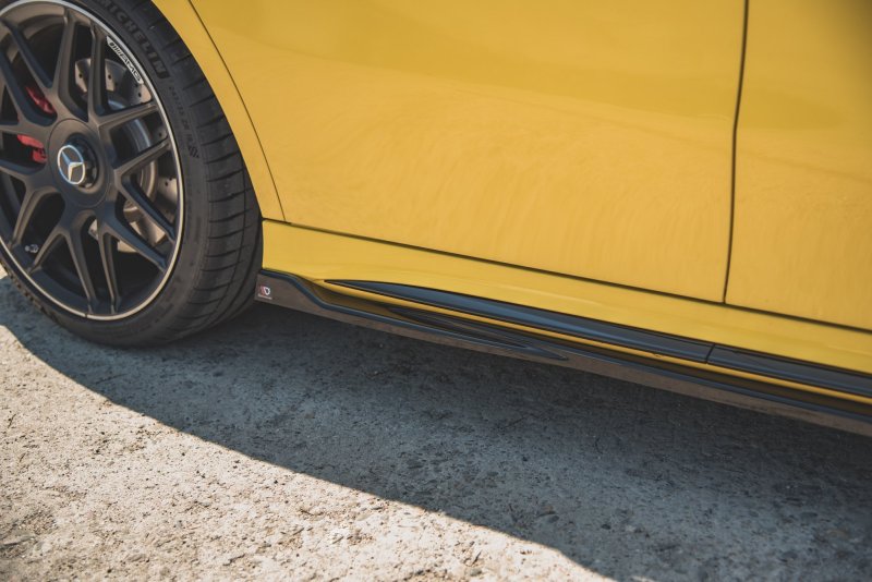 Maxton Seitenschweller Ansatz für Mercedes-AMG A 45 S W177 Carbon Look  ME-A-177-45-SD1-C