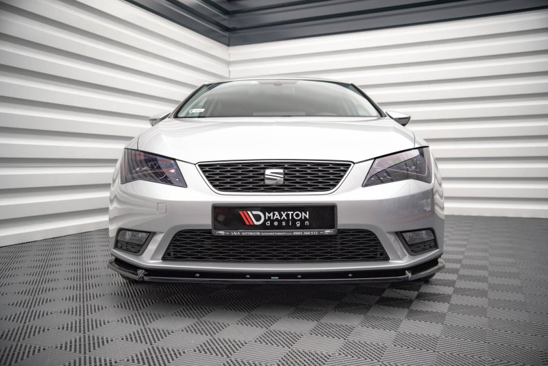 Maxton Front Ansatz V.1 für Seat Leon Mk3 schwarz Hochglanz SE-LE-3-FD1-G
