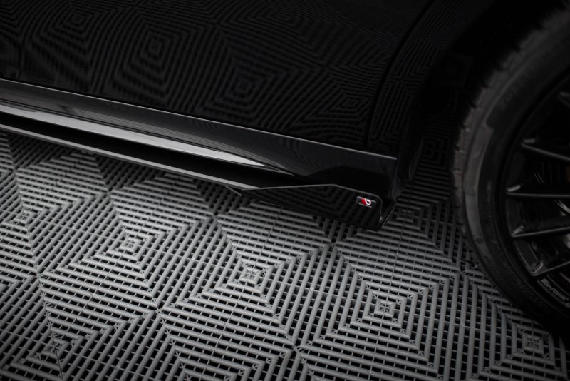Maxton Side Flaps Mercedes-AMG A35 W177 Facelift schwarz Hochglanz MEA177F35CNC-SF1-G