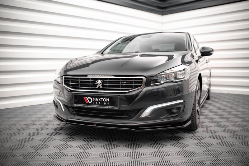 Maxton Front Ansatz V.2 für Peugeot 508 GT Mk1 Facelift schwarz Hochglanz PE-508-1F-GT-FD2-G