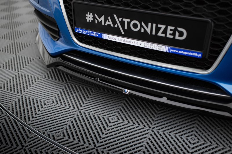 Maxton Front Ansatz V.3 Audi S4 / A4 S-Line B8 schwarz Hochglanz AU-S4-B8-FD3G+FD3R-G