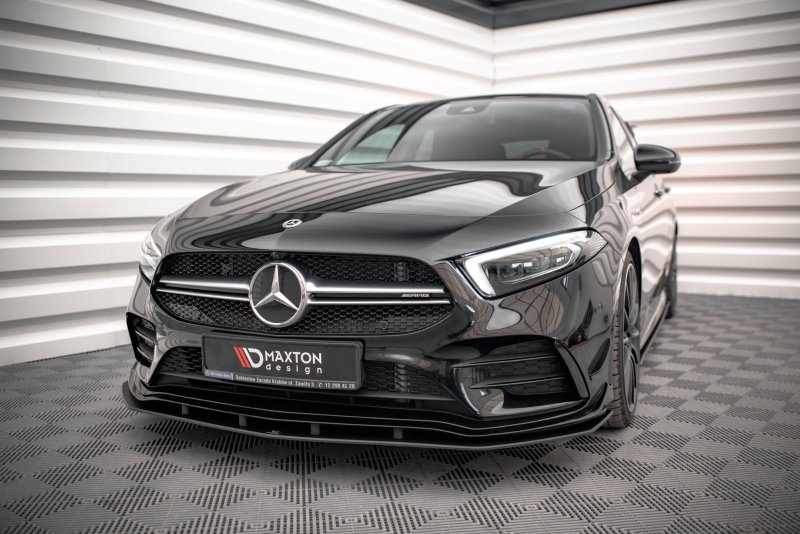 Maxton Street Pro Front Ansatz für für Mercedes A35 AMG / AMG-Line Aero Pack W177 MEA17735CNC-FD1BRB