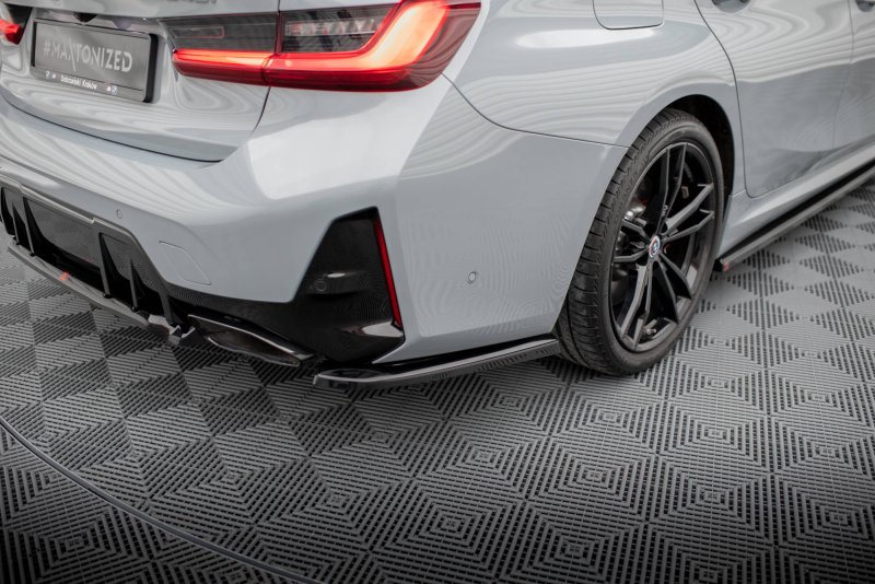 Maxton Heck Ansatz Flaps Diffusor für BMW M340i G20 / G21 Facelift schwarz Hochglanz BM-3-20F-M-RSD1-G