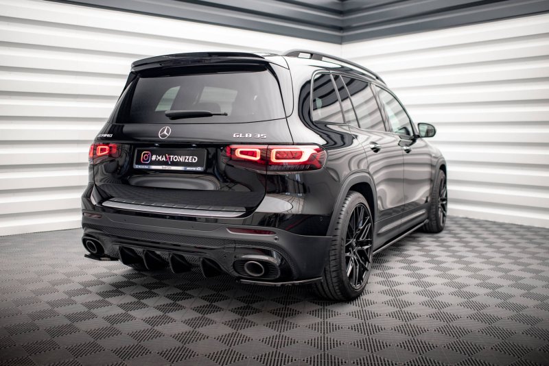 Maxton Heck Ansatz Flaps Diffusor für Mercedes-AMG GLB 35 X247 schwarz Hochglanz ME-GLB-35-247-RSD1-G