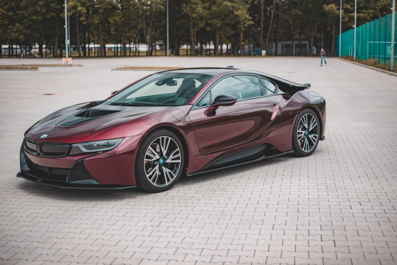 Maxton Seitenschweller Ansatz für BMW i8 schwarz Hochglanz BM-I8-1-SD1-G