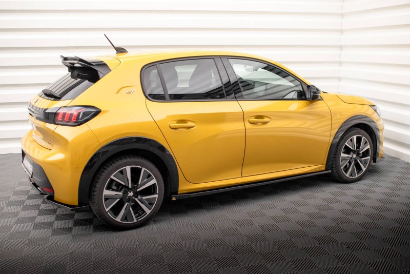 Maxton Seitenschweller Ansatz für Peugeot 208 GT Mk2 schwarz Hochglanz PE-208-2-GT-SD1-G