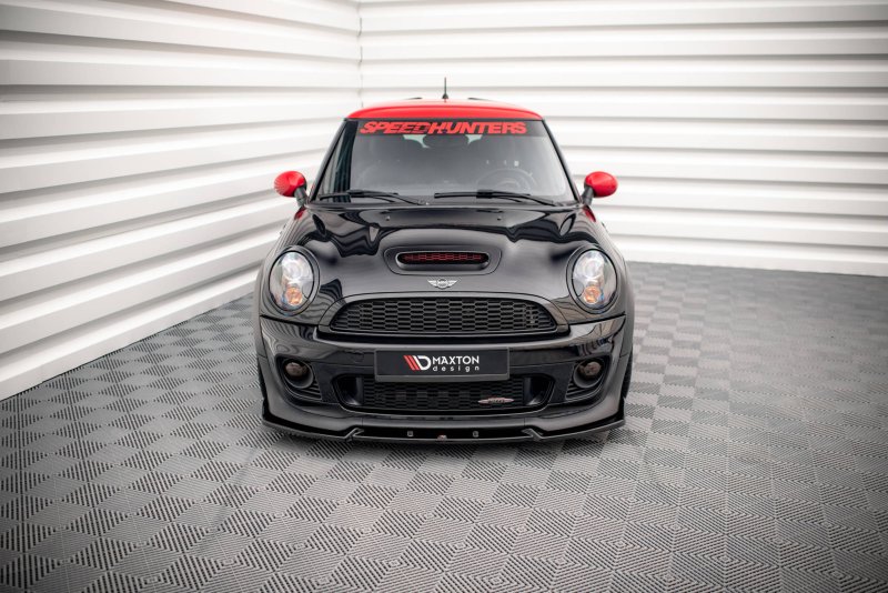 Maxton Front Ansatz V.3 für Mini Cooper John Cooper Works R56 schwarz Hochglanz MC-S-2-56-JCW-FD2-G