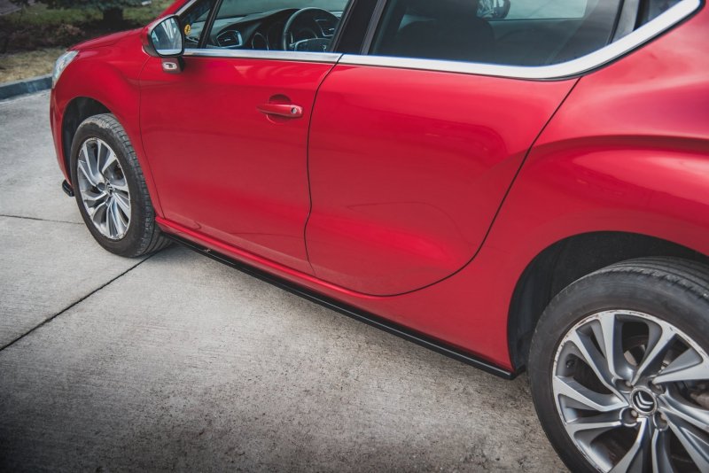 Maxton Seitenschweller Ansatz für Citroen DS4 schwarz matt CI-DS4-1-SD1-T