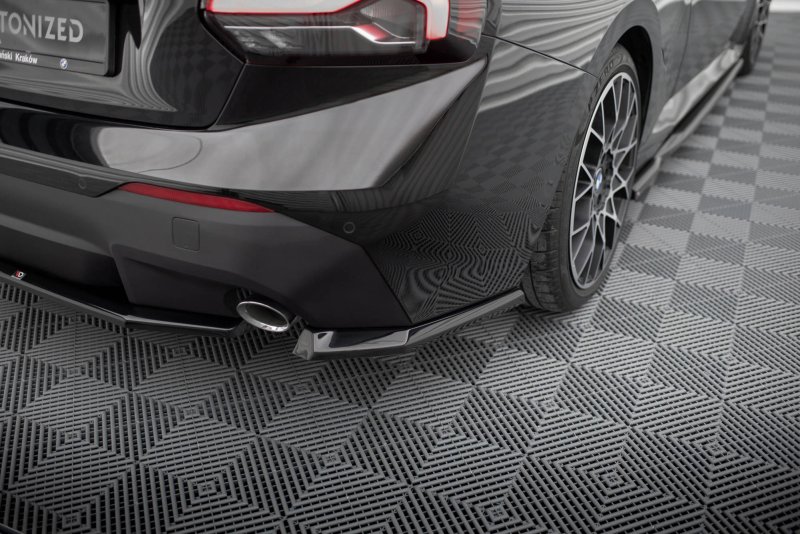 Maxton Heck Ansatz Flaps Diffusor V.1 BMW 2 Coupe G42 schwarz Hochglanz BM-2-G42-RSD1-G