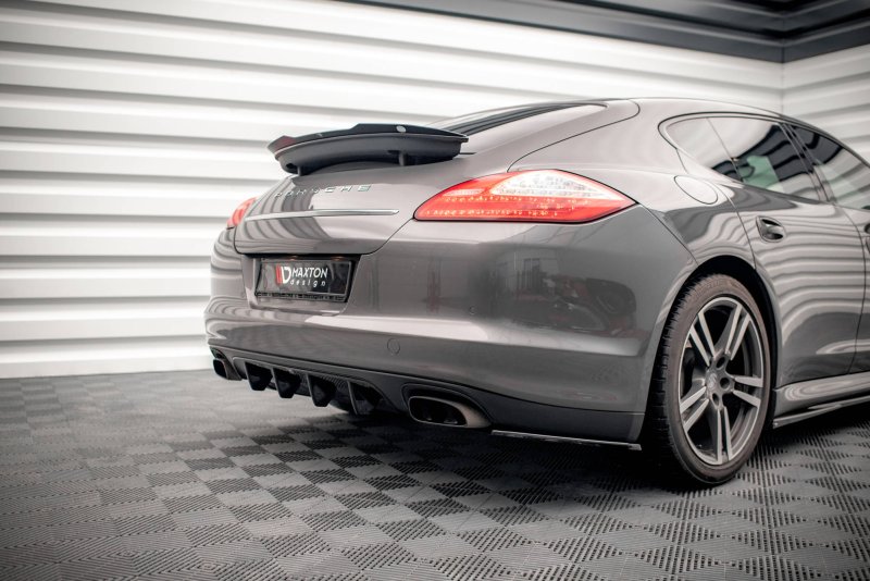 Maxton Diffusor Heck Ansatz für Porsche Panamera / Panamera Diesel 970 schwarz Hochglanz PO-PA-970-RS1-G