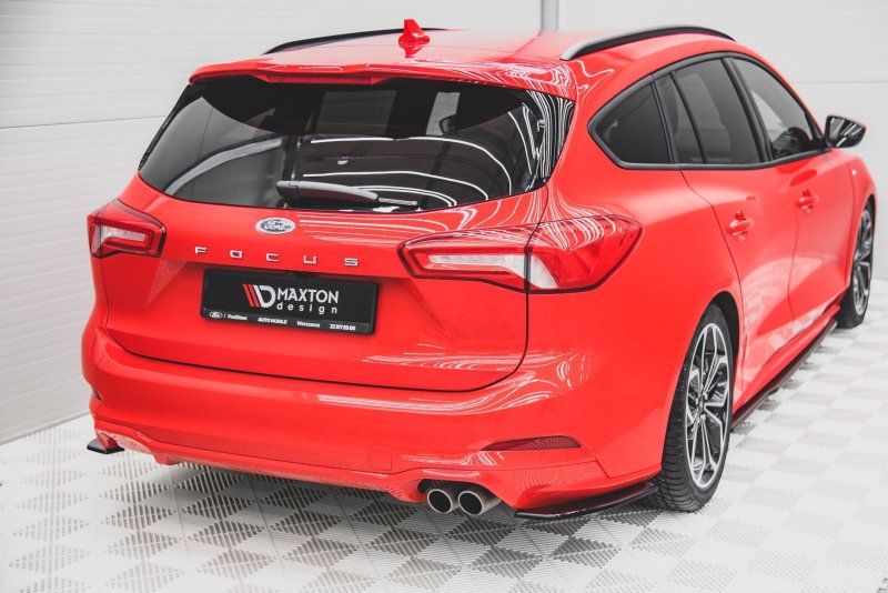 Maxton Heck Ansatz Flaps Diffusor V.1 für Ford Focus ST-Line Kombi Mk4 schwarz Hochglanz FO-FO-4-STLINE-ES-RSD1-G