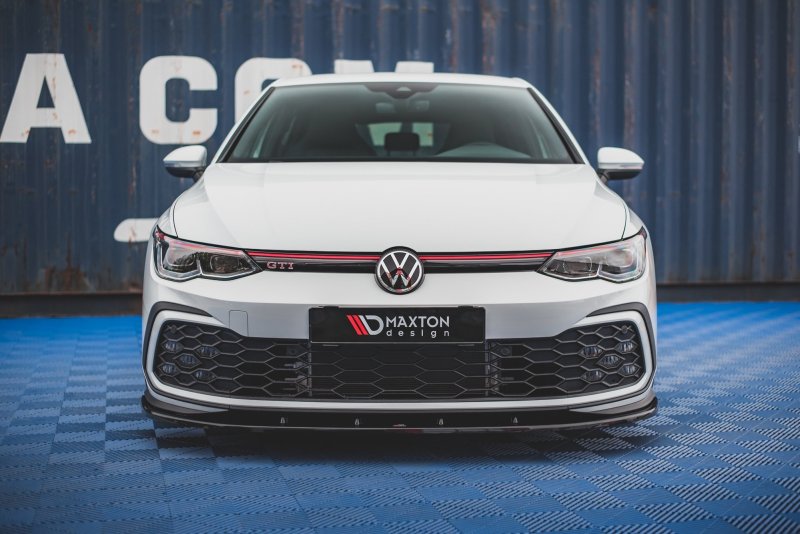 Maxton Front Ansatz für Volkswagen Golf 8 GTI schwarz Hochglanz VW-GO-8-GTI-FD1-G