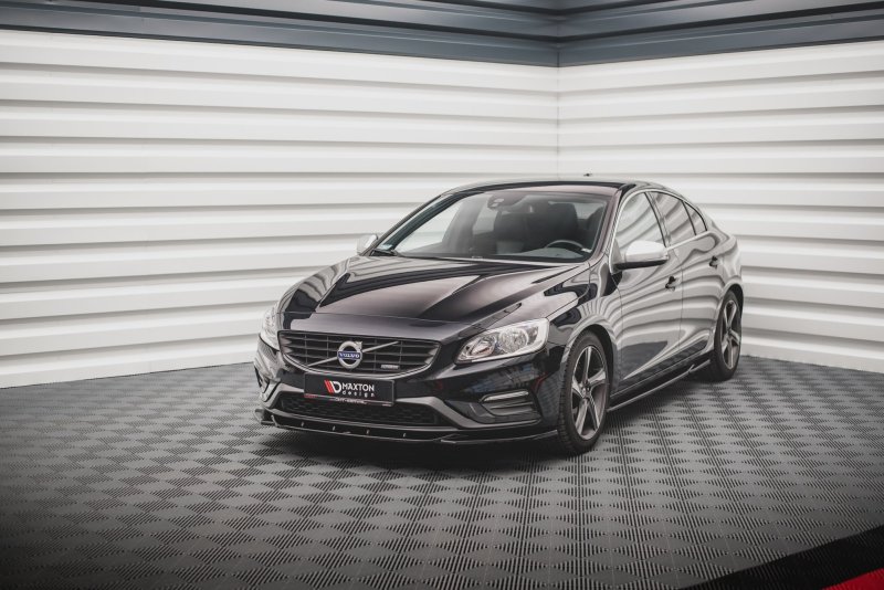 Maxton Front Ansatz V.2 für Volvo S60 R-Design Mk2 schwarz Hochglanz VO-S60-2F-RDESIGN-FD2-G