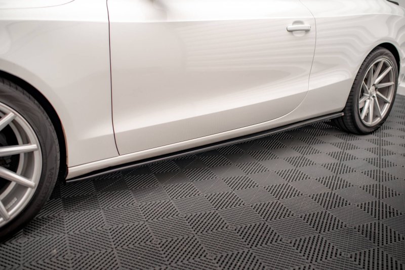 Maxton Seitenschweller Ansatz für V.2 für Audi A5 / A5 S-Line / S5 Coupe 8T schwarz Hochglanz AU-A5-1F-SD1-G