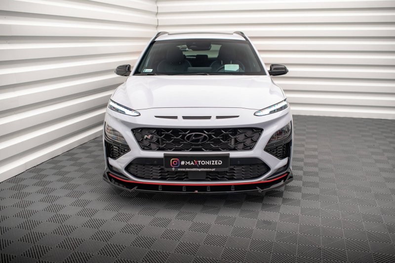 Maxton Front Ansatz V.2 für Hyundai Kona N Mk1 schwarz Hochglanz HY-KO-1-N-FD2-G