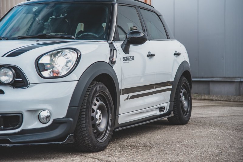 Maxton Seitenschweller Ansatz für Mini Countryman Mk1 JCW  schwarz Hochglanz MC-CO-S-1-SD1-G