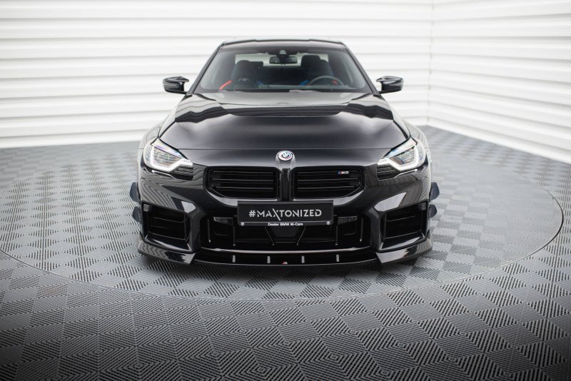 Maxton Front Ansatz V.3 für BMW M2 G87 schwarz Hochglanz BM-M2-G87-FD3-G