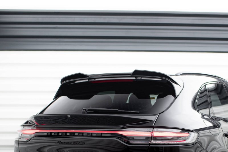 Maxton HeckSpoiler CAP Abrisskante Abrisskante 3D Porsche Macan GTS Mk1 Facelift 2 schwarz Hochglanz PO-MA-1F-GTS-CAP3D1-G