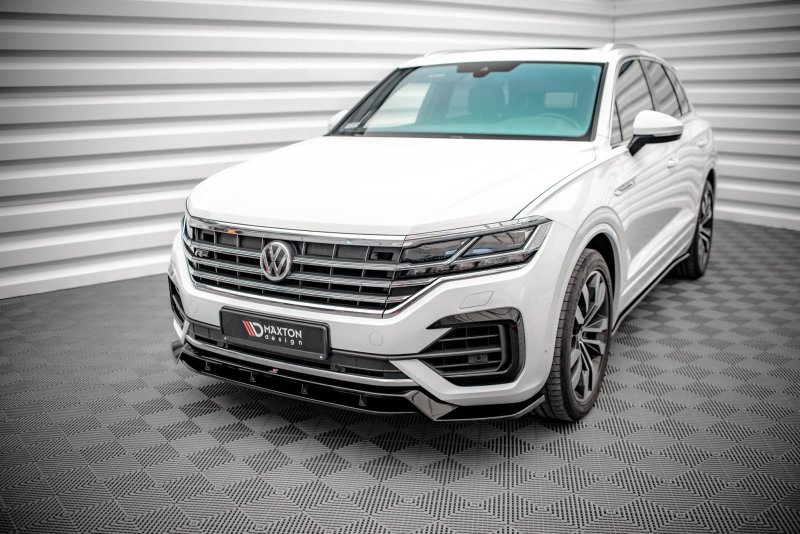 Maxton Front Ansatz für Volkswagen Touareg R-Line Mk3 schwarz Hochglanz VW-TO-3-RLINE-FD1G+FD1R-G