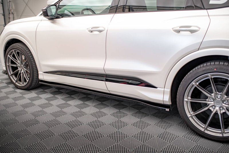 Maxton Seitenschweller Ansatz für Audi Q4 e-tron Sportback Mk1 schwarz Hochglanz AU-Q4-ETRON-1-SB-SD1-G