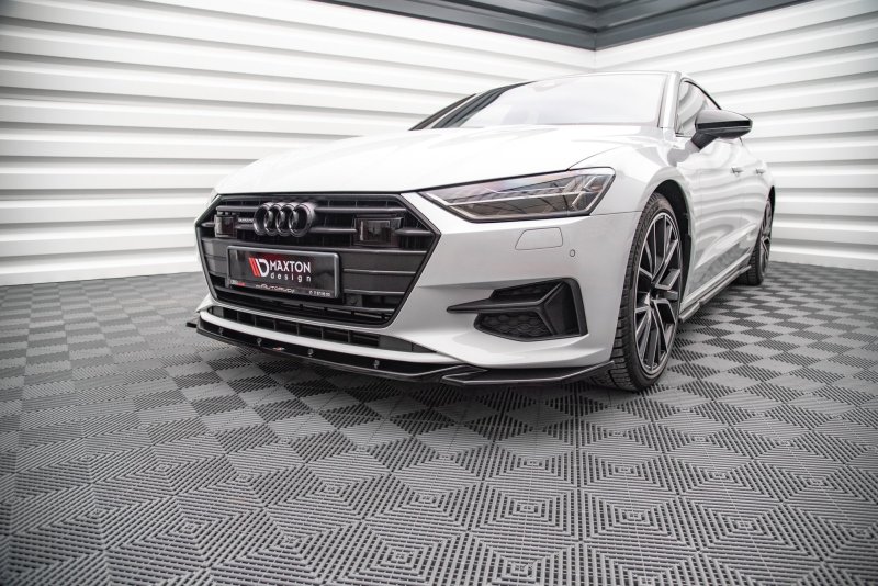 Maxton Front Ansatz V.1 für Audi A7 C8 schwarz Hochglanz AU-A7-C8-FD1-G