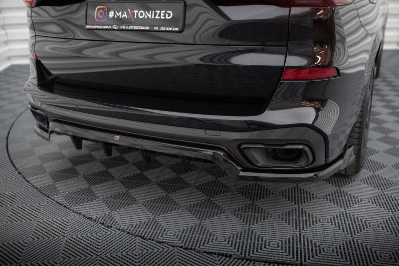 Maxton Mittlerer Cup Diffusor Heck Ansatz BMW X5 M-Paket G05 schwarz Hochglanz BM-X5-05-MPACK-RD2G+RD3-G