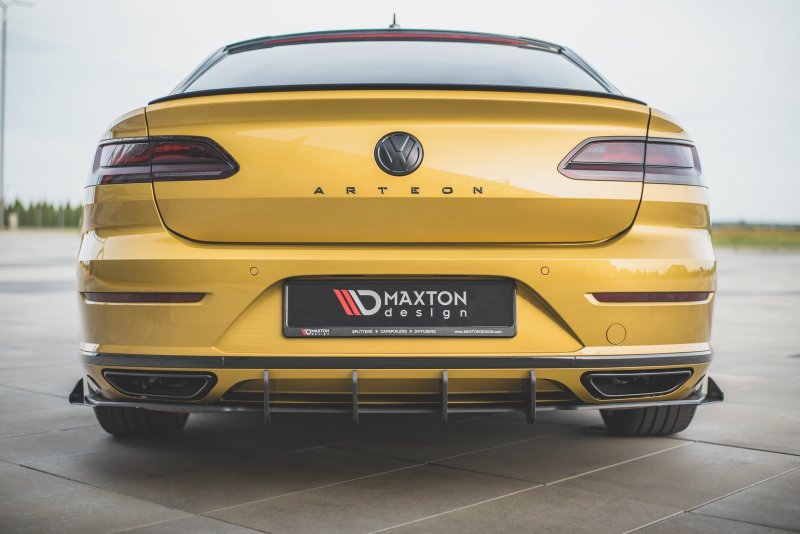 Maxton Racing Diffusor Heck Ansatz +Flaps für Volkswagen Arteon R-Line schwarz Hochglanz VWAR1RLINECNC-RS1B+BRBI+RSF1-G