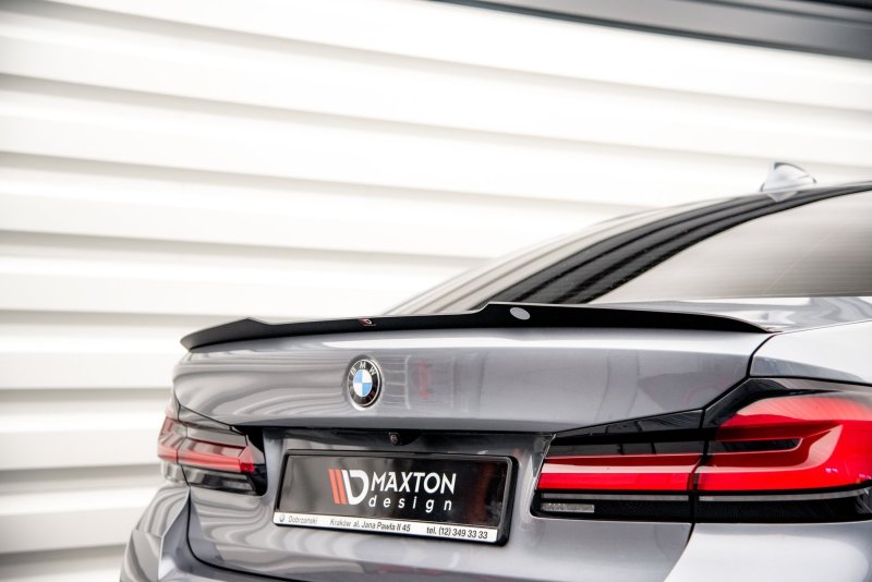 Maxton Spoiler CAP für BMW 5er G30 Facelift M-Paket schwarz Hochglanz BM-5-G30F-MPACK-CAP1-G