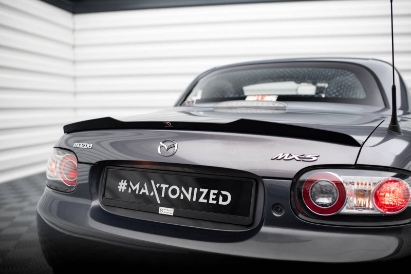 Maxton Spoiler CAP Abrisskante Mazda MX5 Hardtop NC (Mk3) schwarz Hochglanz MA-MX5-3-CAP1-G