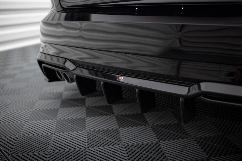 Maxton Diffusor Heck Ansatz Audi A3 S-Line Sportback 8V Facelift (Version mit Doppelauspuff auf einer Seite) AU-S3-3F-SB-RS1GOO__