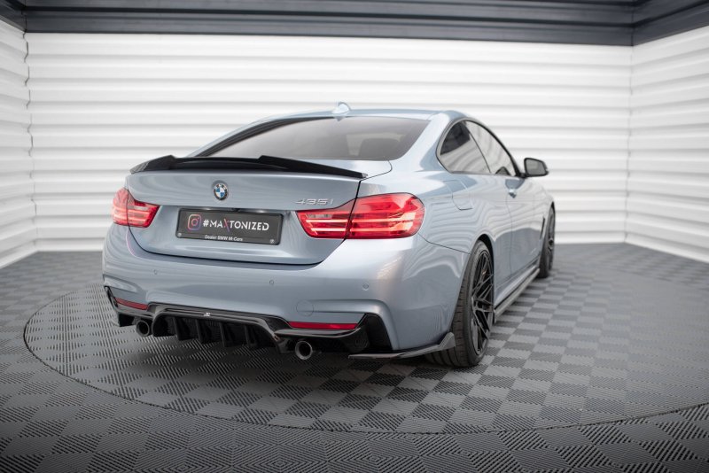 Maxton Heck Ansatz Flaps Diffusor V.5 BMW 4er Coupe M-Paket F32 schwarz Hochglanz BM-4-F32-MPACK-RSD5-G