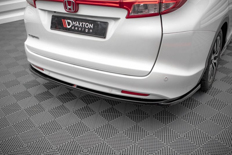 Maxton Mittlerer Diffusor Heck Ansatz für Honda Civic Tourer Mk9 schwarz Hochglanz HO-CI-9-K-RD1-G