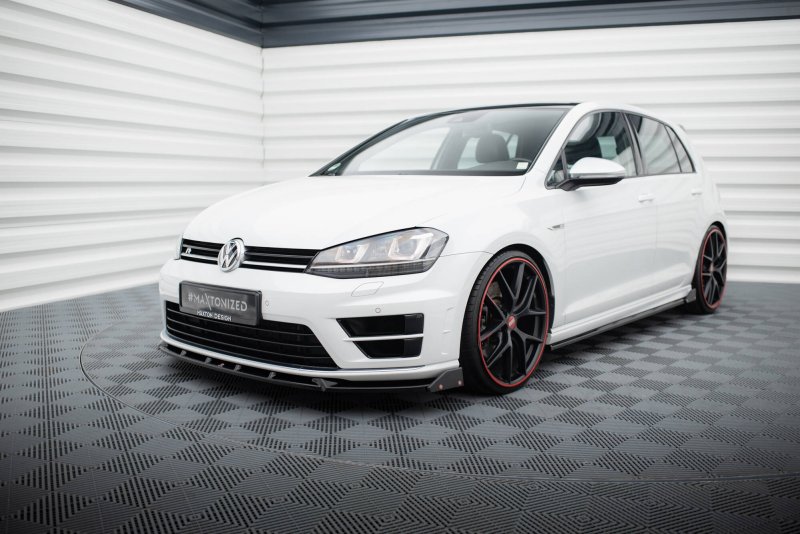 Maxton Front Ansatz V.5 + Flaps VW Golf R / R-Line Mk7 VW-GO-7-R-FD5G+FSF1B