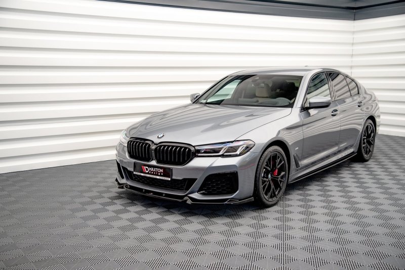 Maxton Front Ansatz V.1 für BMW 5er G30 Facelift M-Paket schwarz Hochglanz BM-5-G30F-MPACK-FD1-G
