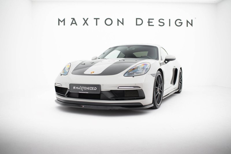 Maxton Front Ansatz V.1 Porsche 718 Cayman GTS 982c schwarz Hochglanz PO-CA-718-GTS-FD1-G