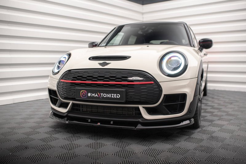 Maxton Front Ansatz V.1 für Mini Cooper Clubman John Cooper Works F54 Facelift schwarz Hochglanz MC-CM-2F-JCW-FD1-G