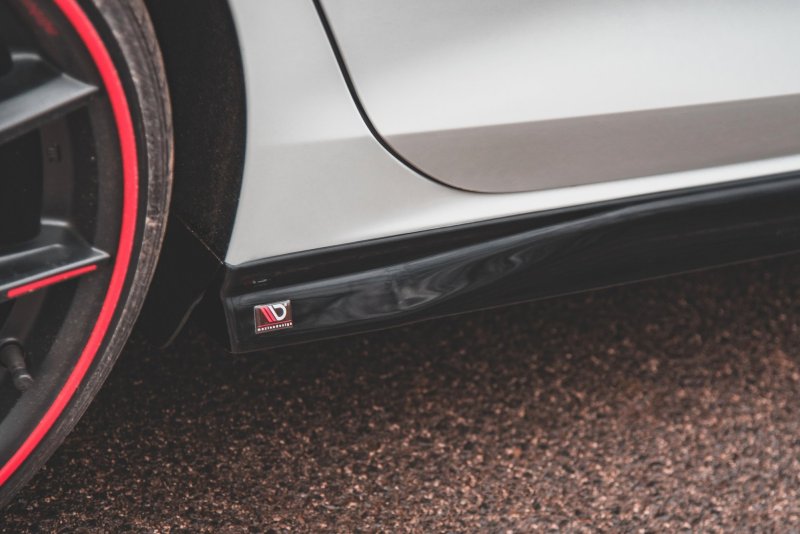 Maxton Seitenschweller Ansatz für V.3 für Volkswagen Golf 8 GTI schwarz Hochglanz VW-GO-8-GTI-SD3-G