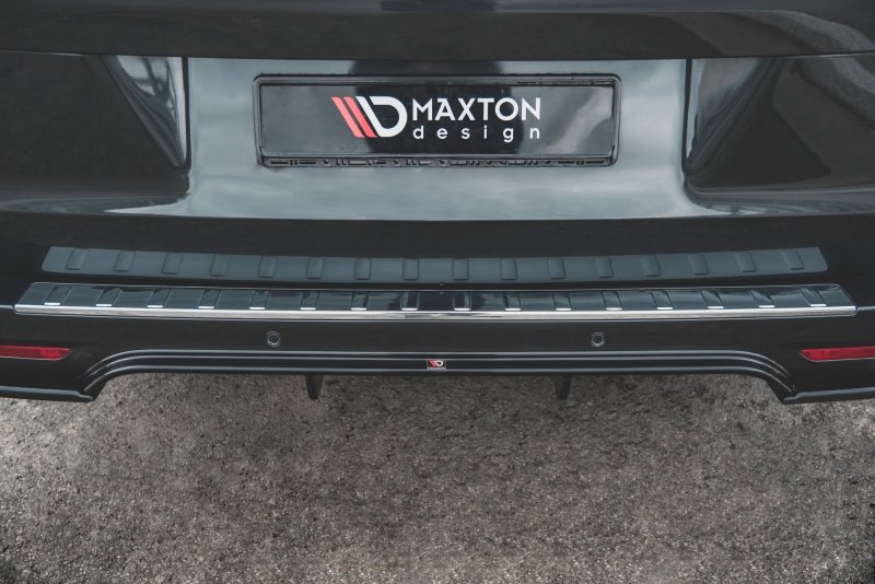 Maxton Diffusor Heck Ansatz für Mercedes-Benz V-Klasse AMG-Line W447 Facelift schwarz Hochglanz ME-V-447F-AMGLINE-RS1-G