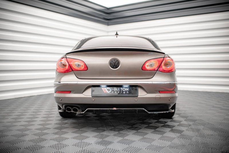 Maxton Mittlerer Diffusor Heck Ansatz DTM Look für Volkswagen Passat CC schwarz Hochglanz VW-PA-CC-RSD2G+RD1-G