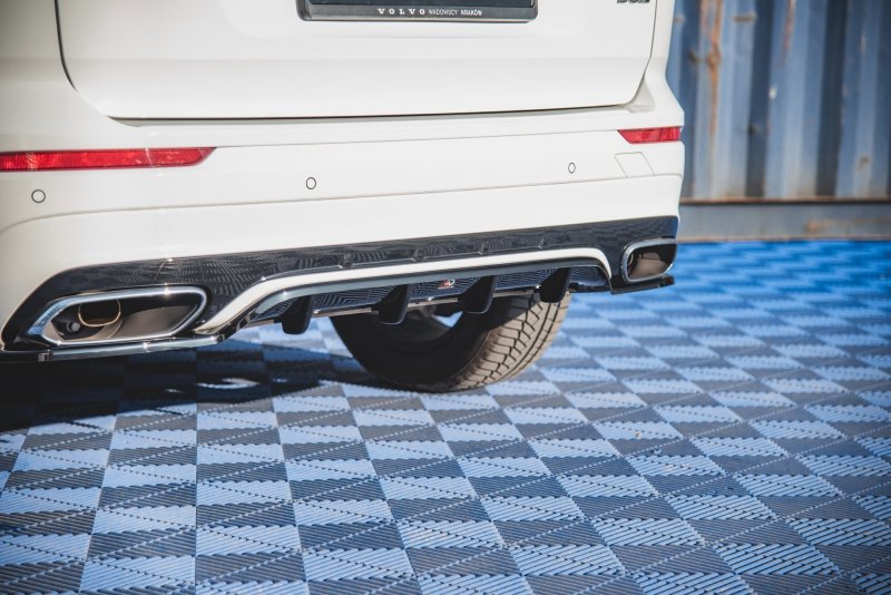 Maxton Mittlerer Diffusor Heck Ansatz DTM Look für Volvo XC60 Mk2 R-Design schwarz Hochglanz VO-XC60-2-RDESIGN-RD1G+RD2-G