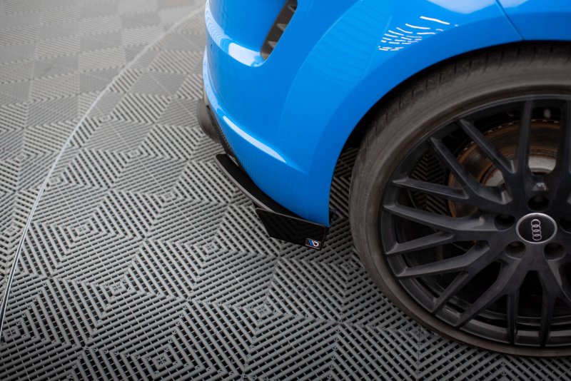 Maxton Street Pro Heck Ansatz Flaps Diffusor + Flaps Audi TT S 8S Facelift schwarz Hochglanz AUTT3SCNC-RSD1B+RSF1-G