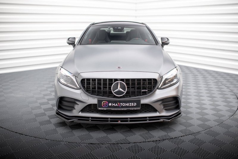 Maxton Front Ansatz V.2 Mercedes-AMG C43 Coupe / Cabrio / Limousine / Kombi C205 / A205 / W205 / S205 Facelift schwarz Hochglanz ME-C-205F-43-C-FD2-G