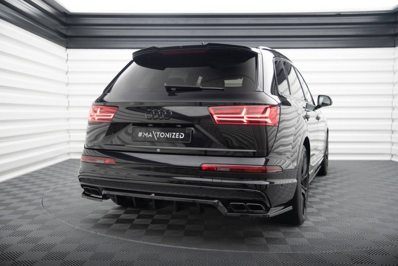 Maxton Mittlerer Cup Diffusor Heck Ansatz Audi SQ7 Mk2 schwarz Hochglanz AU-SQ7-2-RD1G+RD2-G