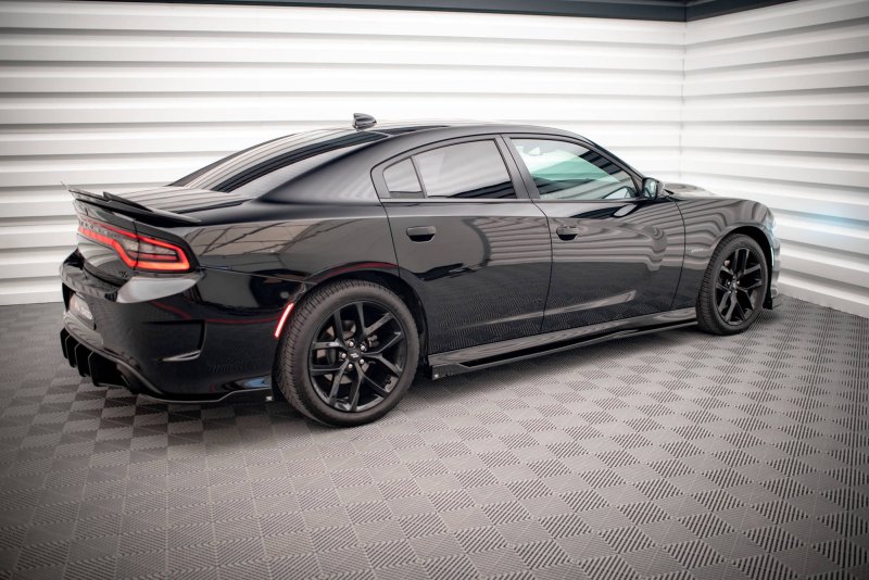 Maxton Seitenschweller Ansatz für Dodge Charger SRT Mk7 Facelift schwarz matt DO-CH-2-SRT-SD1-T