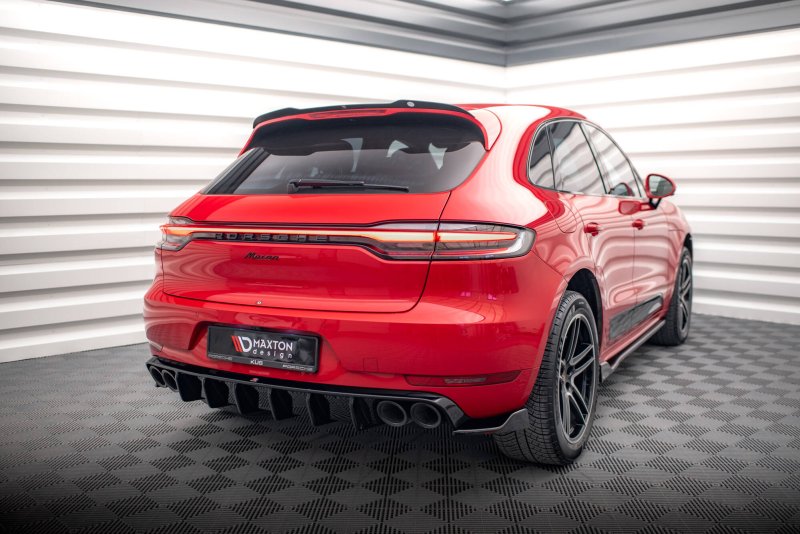 Maxton Heck Ansatz Flaps Diffusor V.2 Porsche Macan GTS / Sport Design Mk1 Facelift schwarz Hochglanz PO-MA-1F-RSD2-G