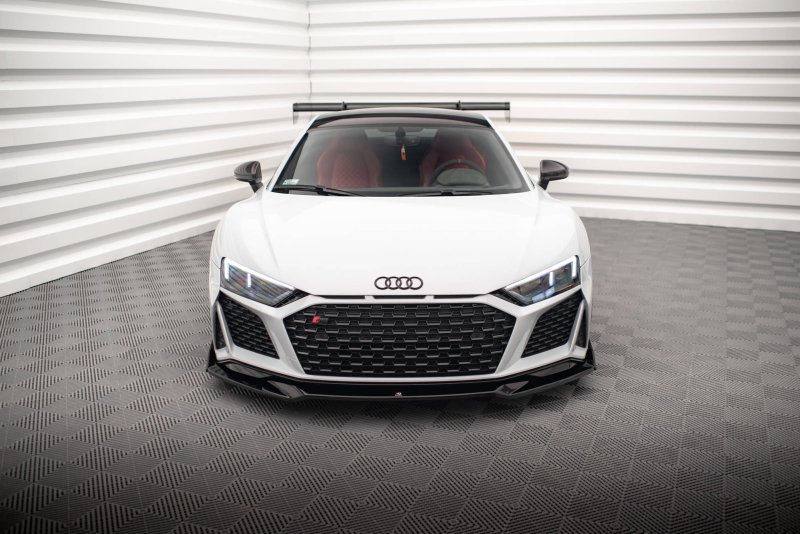 Maxton Front Ansatz V.3 +Flaps für Audi R8 Mk2 Facelift AU-R8-2F-FD4G+FD4RG+FS