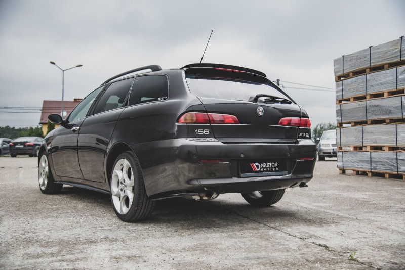 Maxton Heck Ansatz Flaps Diffusor für Alfa Romeo 156 SW Facelift schwarz Hochglanz AL-156F-SW-RSD1-G