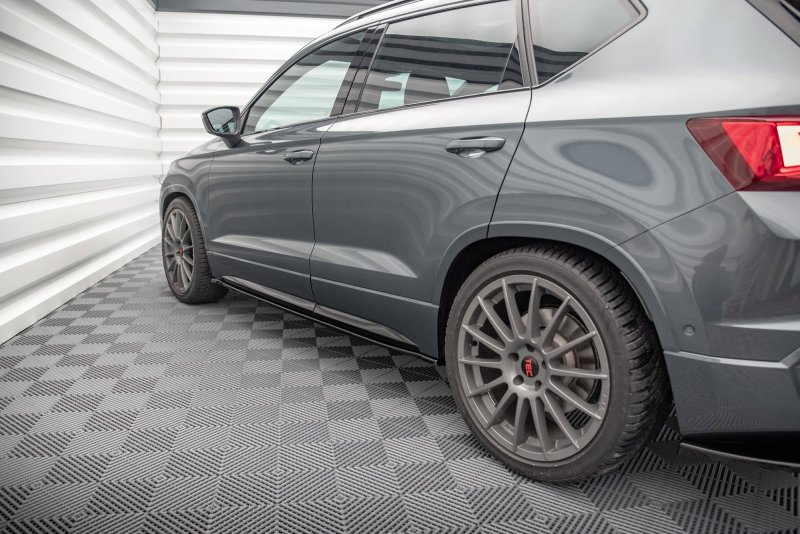 Maxton Seitenschweller Ansatz für Cupra Ateca schwarz Hochglanz CU-AT-1-SD1-G