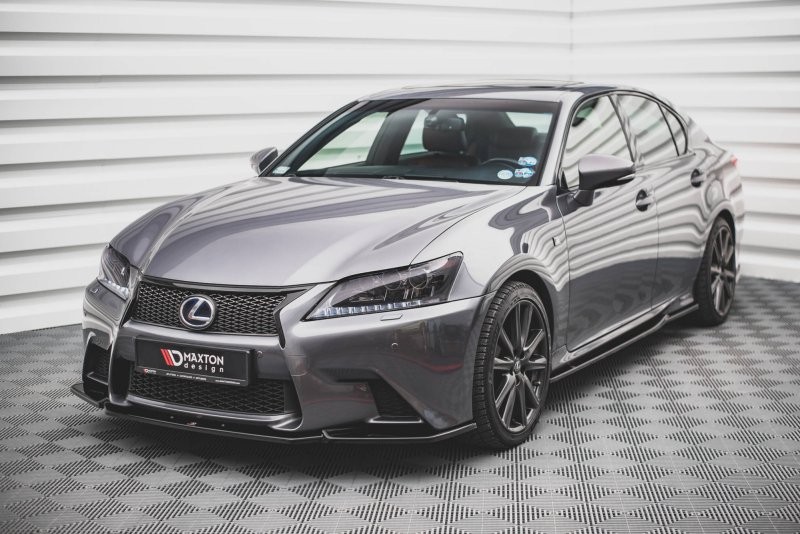 Preview: Maxton Front Ansatz V.1 für Lexus GS F Sport Mk4 (L10) schwarz Hochglanz LE-GS-4-FSPORT-FD1-G