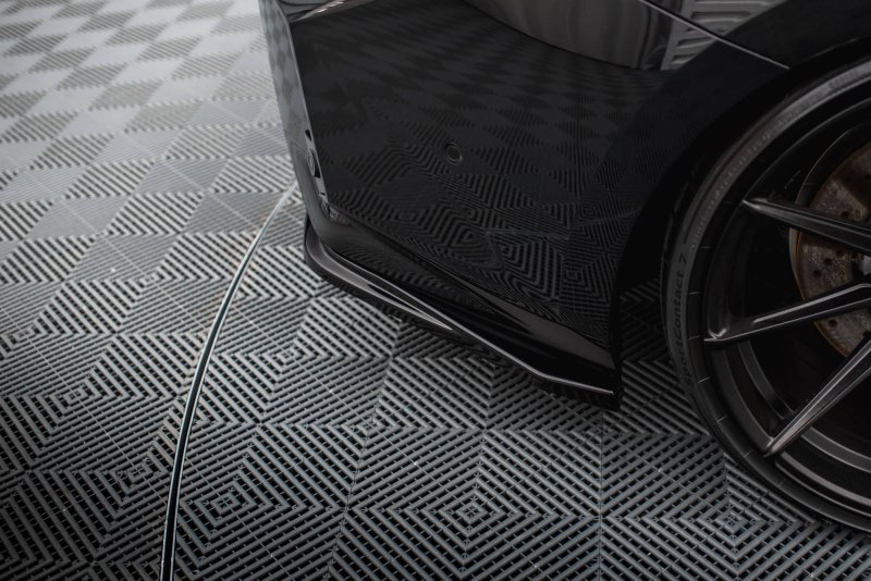 Maxton Heck Ansatz Flaps Diffusor V.3 für BMW M2 G87 schwarz Hochglanz BM-M2-G87-RSD3-G